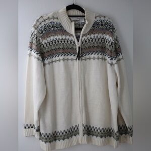 White Patterned Sweater